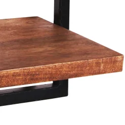 Wohnen Altmetall Loft Wandregal mit 2 Holzböden - Mendoza