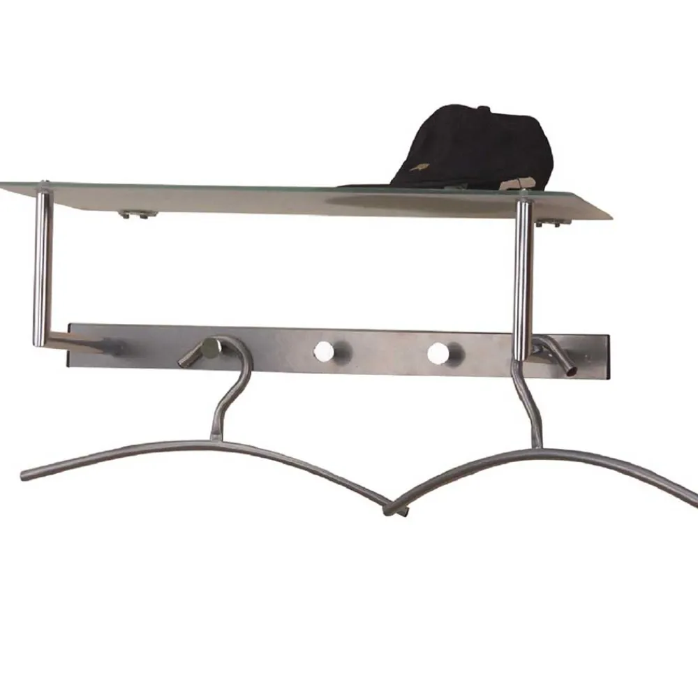 Wohnen Bürogarderoben*Alu Wandgarderobe mit Milchglas - Aldura