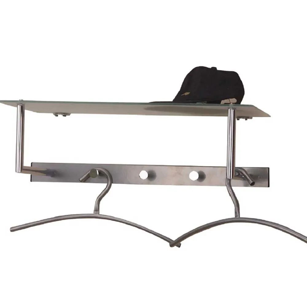 Wohnen Bürogarderoben*Alu Wandgarderobe mit Milchglas - Aldura