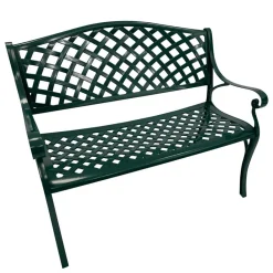 Wohnen Aluminium Gartenbank in Dunkelgrün - Nisora