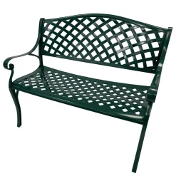 Wohnen Aluminium Gartenbank in Dunkelgrün - Nisora