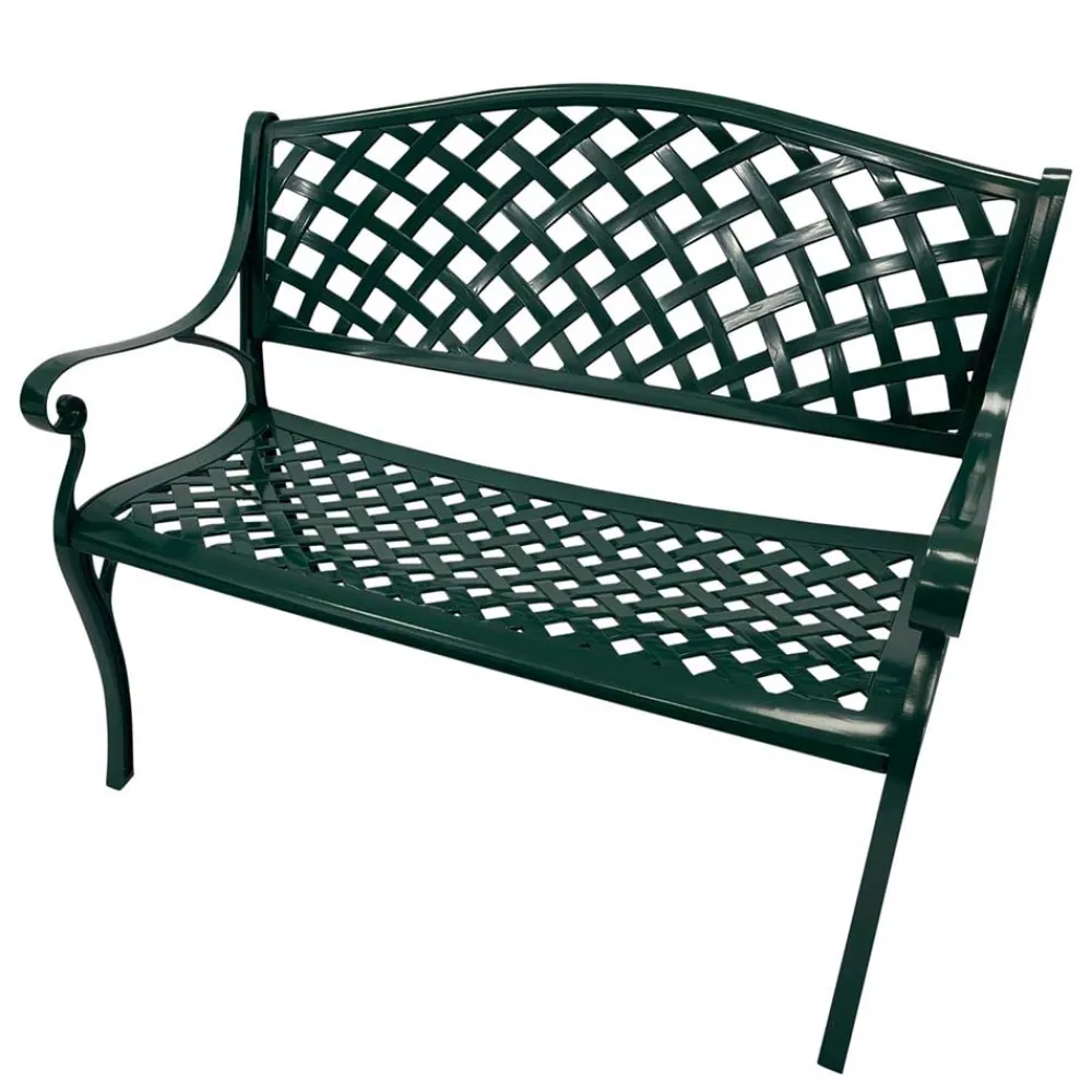 Wohnen Aluminium Gartenbank in Dunkelgrün - Nisora