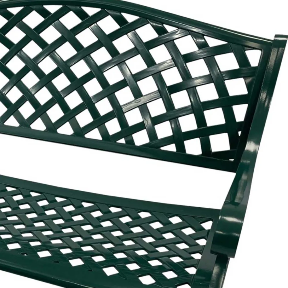 Wohnen Aluminium Gartenbank in Dunkelgrün - Nisora