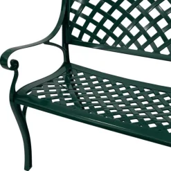 Wohnen Aluminium Gartenbank in Dunkelgrün - Nisora