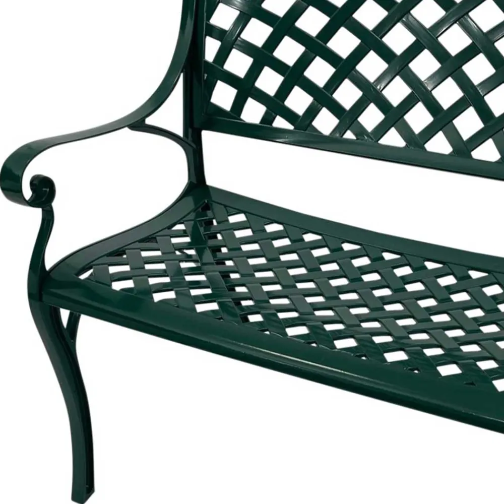 Wohnen Aluminium Gartenbank in Dunkelgrün - Nisora