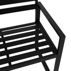 Wohnen Metall-Gartenmöbel|Gartenbänke*Aluminium Gartenbank in Schwarz - Casahan
