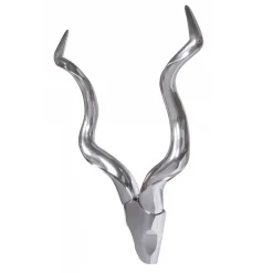 Wohnen Aluminium Kudu Schädel mit Hörnern - hängende Deko - Filigrano