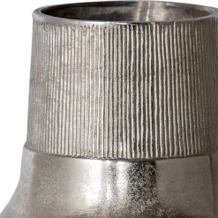 Wohnen Aluminium Vasen in Silberfarben - Kisana (2er Set)