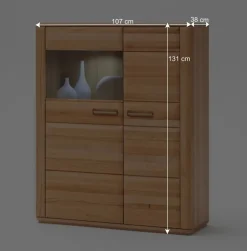 Wohnen Anbauwand Athias aus Kernbuche (vierteilig)