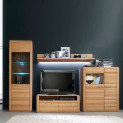 Wohnen Anbauwand Athias aus Kernbuche (vierteilig)