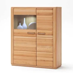 Wohnen Anbauwand Athias aus Kernbuche (vierteilig)