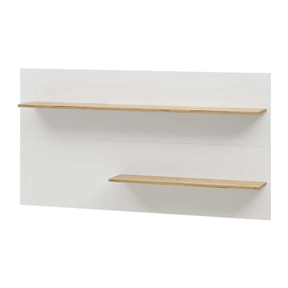 Wohnen Wohnwände|Wohnwand*Anbauwand in Weiß & Wildeiche - Nonessia (dreiteilig)