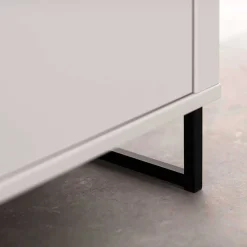 Wohnen Anbauwand in Weiß mit Wildeiche - Varzino (dreiteilig)