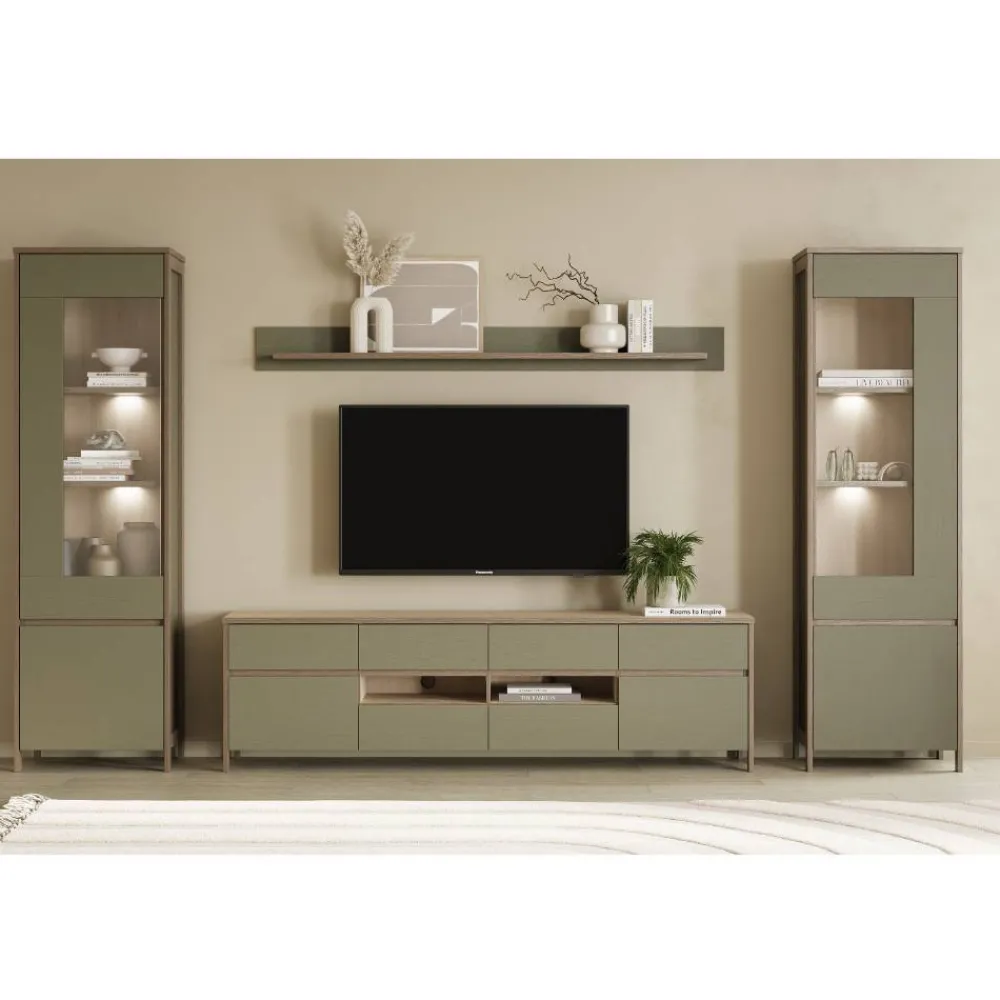 Wohnen Wohnwände|Wohnwand*Anbauwand Kombination im Scandi Chic - Promo (vierteilig)