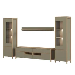 Wohnen Wohnwände|Wohnwand*Anbauwand Kombination im Scandi Chic - Promo (vierteilig)