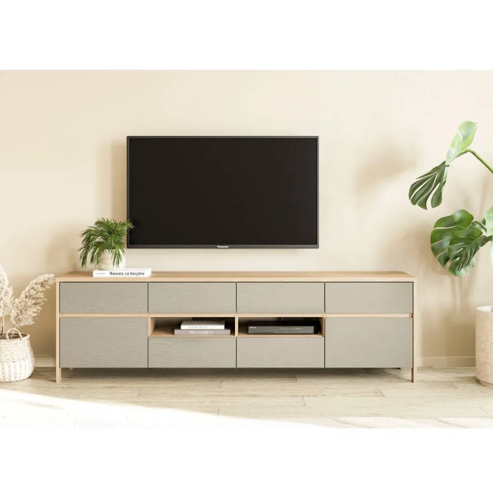 Wohnen Wohnwände|Wohnwand*Anbauwand Kombination im Scandi Chic - Promo (vierteilig)