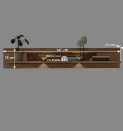 Wohnen Anbauwand Möbel Kombination modern - Cassna (dreiteilig)