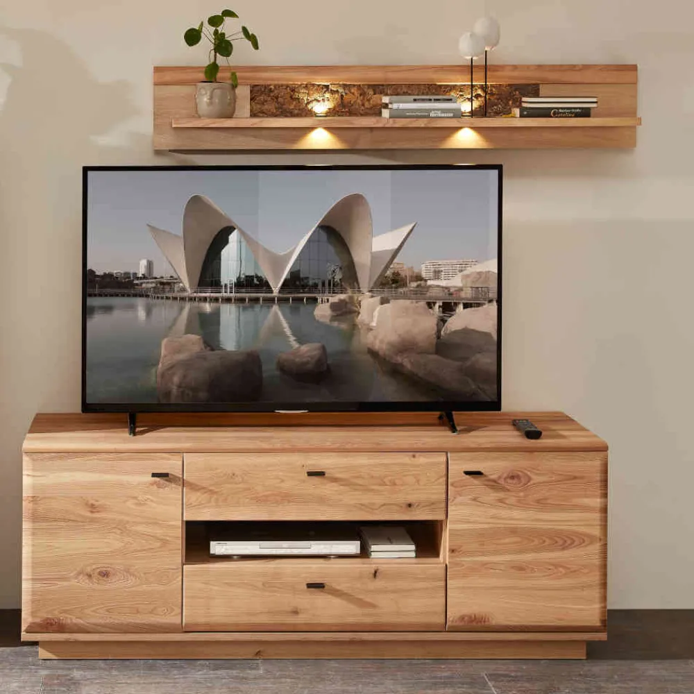 Wohnen Anbauwand Möbel Kombination modern - Cassna (dreiteilig)