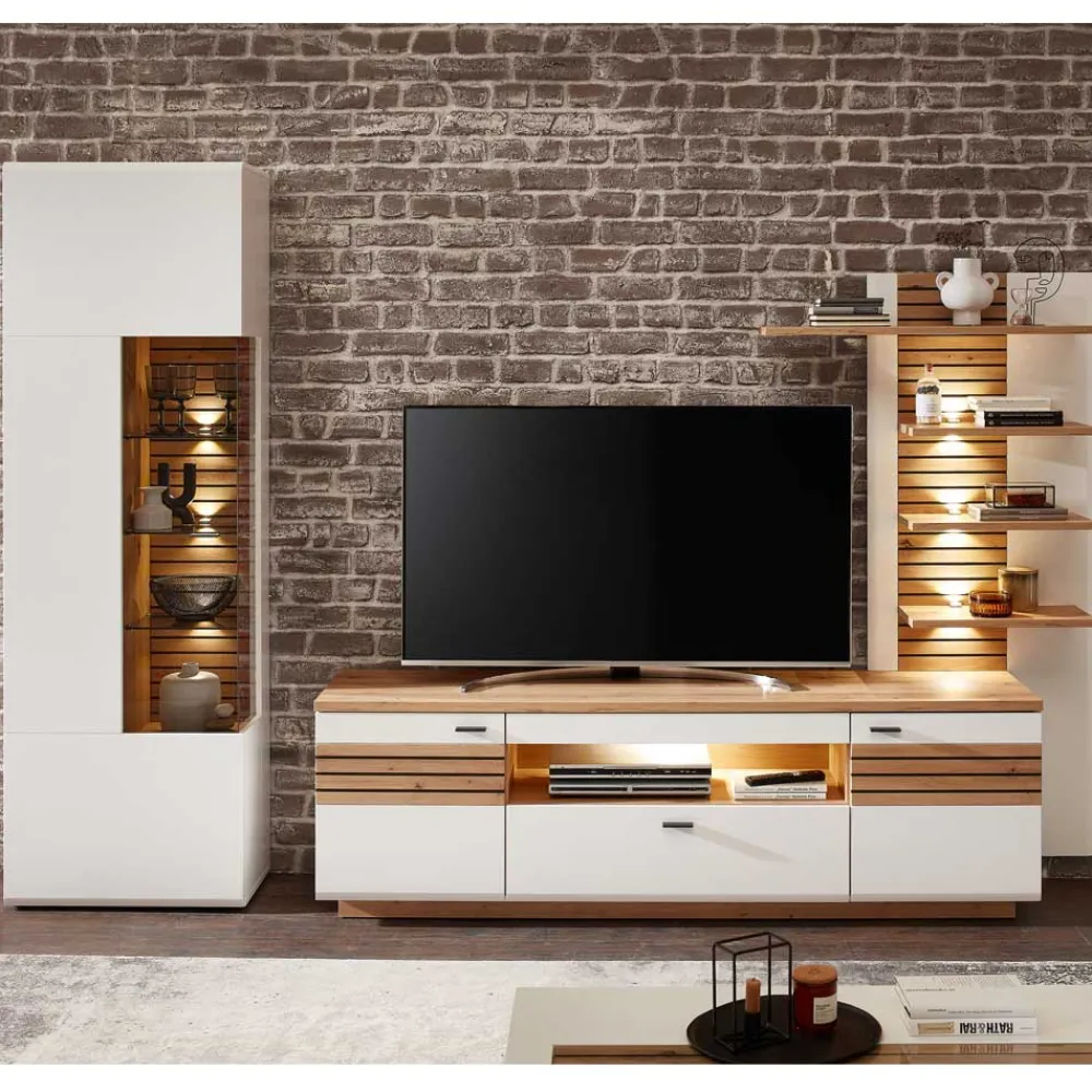 Wohnen Wohnwände|Wohnwand*Anbauwand Möbel Set - Niam (dreiteilig)