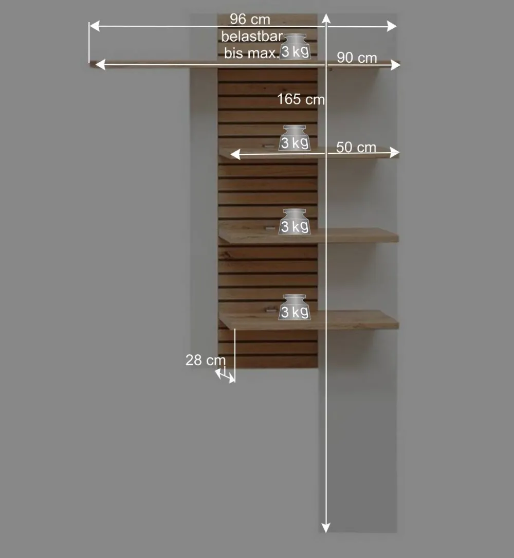 Wohnen Wohnwände|Wohnwand*Anbauwand Möbel Set - Niam (dreiteilig)