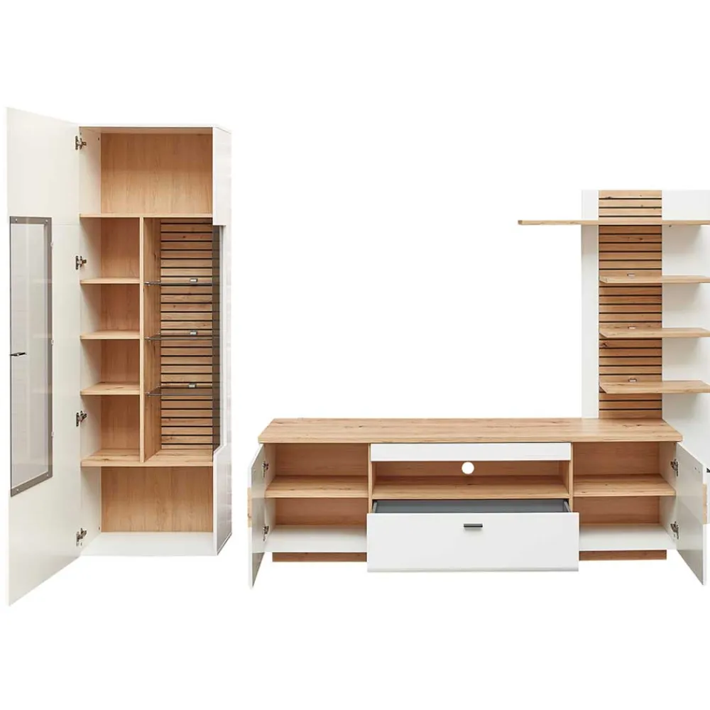 Wohnen Wohnwände|Wohnwand*Anbauwand Möbel Set - Niam (dreiteilig)