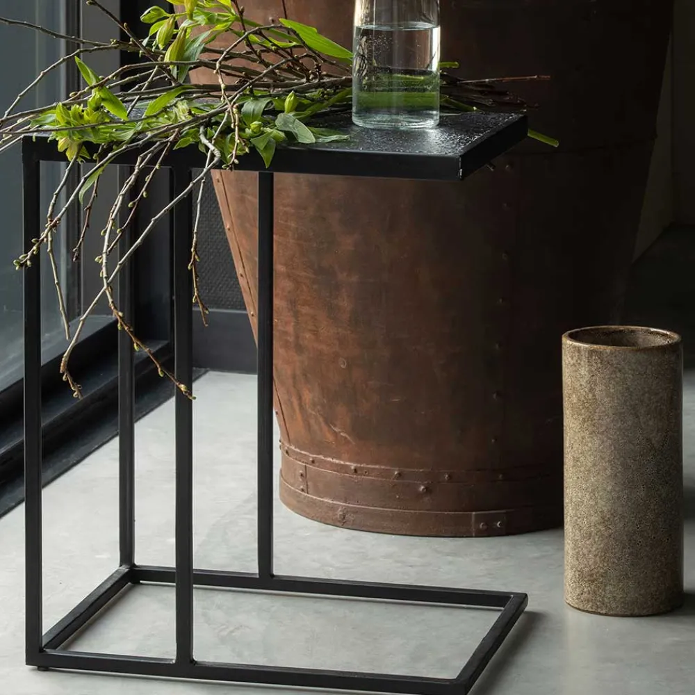 Wohnen Telefontische*Anstelltisch Set in Schwarz - Farog (zweiteilig)