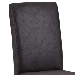 Wohnen Anthrazit Polsterstühle aus Microfaser - Daricca (2er Set)