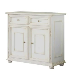 Wohnen Küchenschränke*Antikweiße Kommode mit zwei Schubladen - Vicina