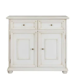 Wohnen Küchenschränke*Antikweiße Kommode mit zwei Schubladen - Vicina