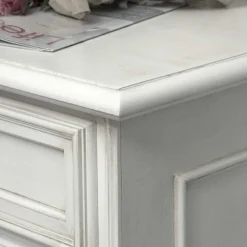 Wohnen Küchenschränke*Antikweiße Kommode mit zwei Schubladen - Vicina