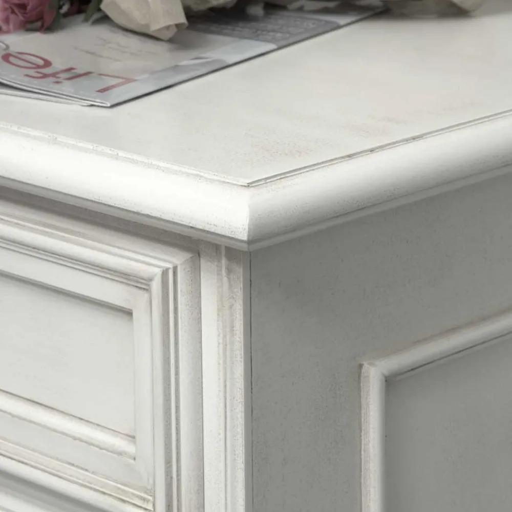 Wohnen Küchenschränke*Antikweiße Kommode mit zwei Schubladen - Vicina