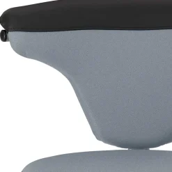 Wohnen Barhocker|Hocker*Arbeitshocker mit Lehne in Grau Schwarz - Camcupa