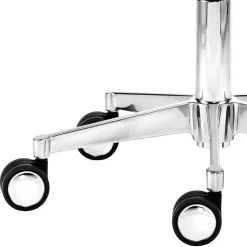 Wohnen Arbeitshocker mit Lehne in Schwarz & Alu - Udjaca