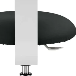 Wohnen Arbeitshocker mit Lehne in Schwarz & Alu - Udjaca