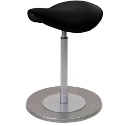 Wohnen Arbeitshocker mit Sattelsitz in Schwarz - Simeona