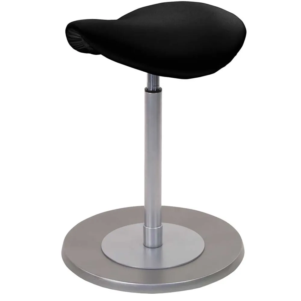 Wohnen Arbeitshocker mit Sattelsitz in Schwarz - Simeona