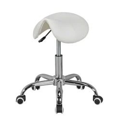 Wohnen Arbeitshocker mit Sattelsitz in Weiß - Tubrina