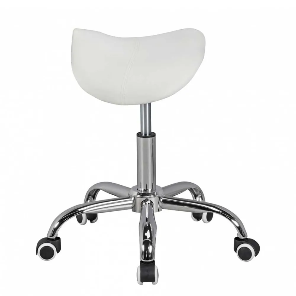 Wohnen Arbeitshocker mit Sattelsitz in Weiß - Tubrina