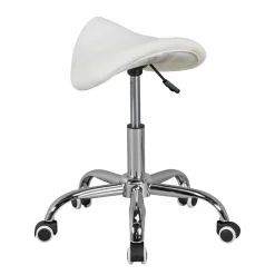Wohnen Arbeitshocker mit Sattelsitz in Weiß - Tubrina