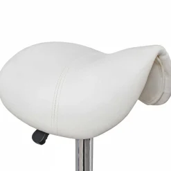 Wohnen Arbeitshocker mit Sattelsitz in Weiß - Tubrina