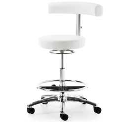 Wohnen Arbeitsstuhl mit schmaler Lehne in Weiß - Smilen