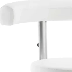 Wohnen Arbeitsstuhl mit schmaler Lehne in Weiß - Smilen