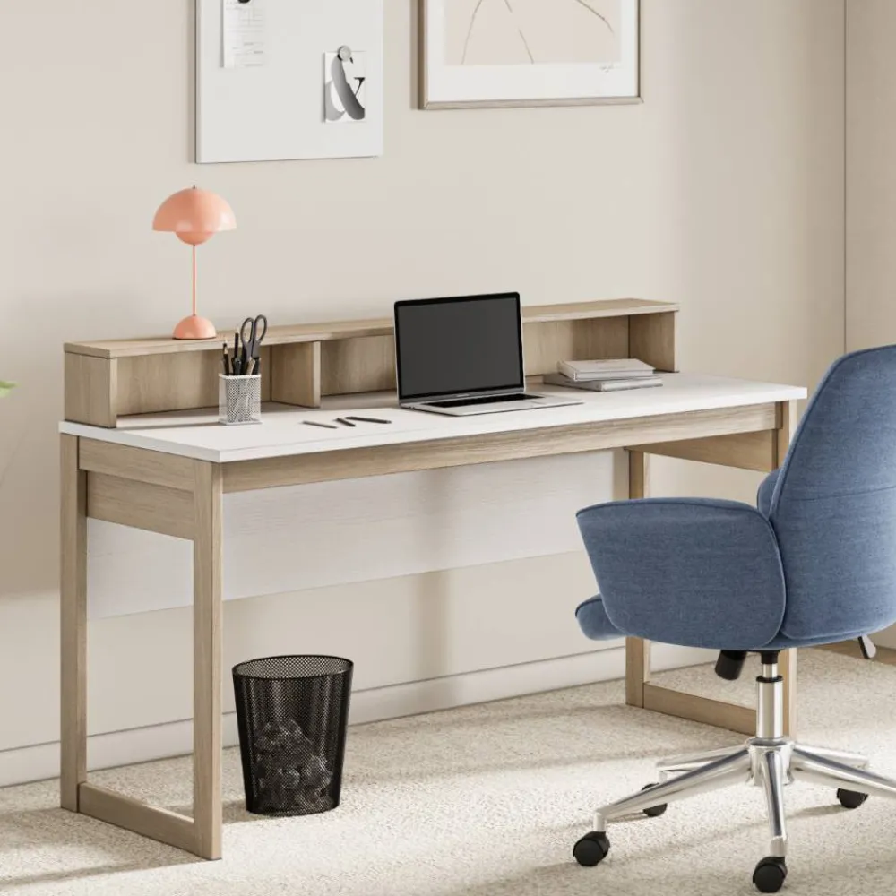 Wohnen Home Office Möbel|Büro Komplett*Arbeitszimmer Möbel-Kombi in Weiß - Ovidio (dreiteilig)