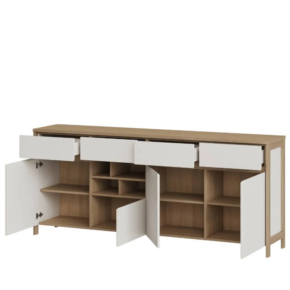 Wohnen Home Office Möbel|Büro Komplett*Arbeitszimmer Möbel-Kombi in Weiß - Ovidio (dreiteilig)