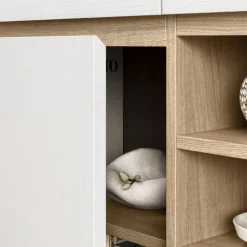 Wohnen Home Office Möbel|Büro Komplett*Arbeitszimmer Möbel-Kombi in Weiß - Ovidio (dreiteilig)