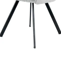 Wohnen Küchenstühle|Esszimmerstühle*Armlehenstühle in Silber Grau - Ashento (2er Set)