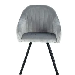 Wohnen Küchenstühle|Esszimmerstühle*Armlehenstühle in Silber Grau - Ashento (2er Set)