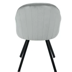 Wohnen Küchenstühle|Esszimmerstühle*Armlehenstühle in Silber Grau - Ashento (2er Set)