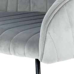 Wohnen Küchenstühle|Esszimmerstühle*Armlehenstühle in Silber Grau - Ashento (2er Set)