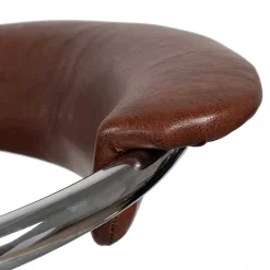 Wohnen Barhocker|Hocker*Armlehnen Barstuhl in Braun & Chrom - Usavina (2er Set)